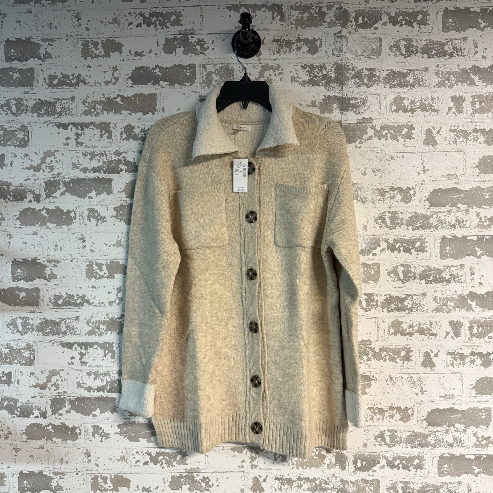 NEW - Maurices - Beige Button Down Knit Cardigan - Small NEW - Maurices - Beige Button Down Knit Cardigan - Small