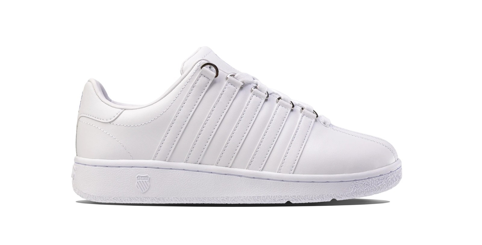 MEN'S K-SWISS Classic VN White/White Leather Shoes New In Box