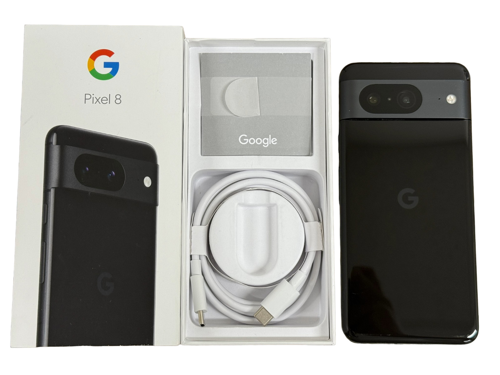Google Pixel 8 128GB Factory Unlocked All Carriers Excellent In-Box - Obsidian