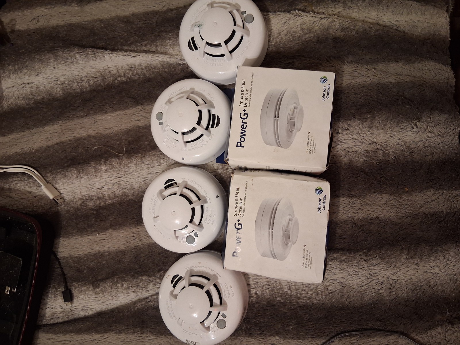 Lot Of 7 Johnson Controls PowerG+ Smoke & Heat Detector 915 MHz 88031151 PGP9976