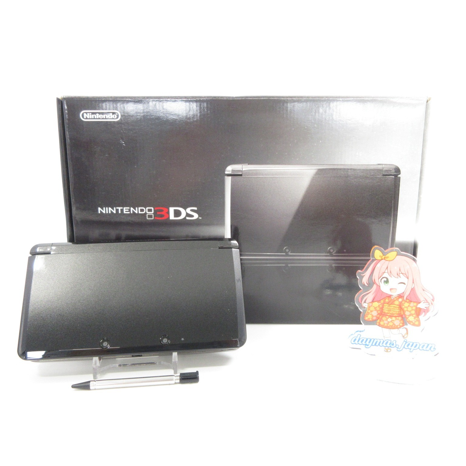 【Near Mint】Nintendo 3DS Cosmo Black Console with box Japanese Version Tested#RET