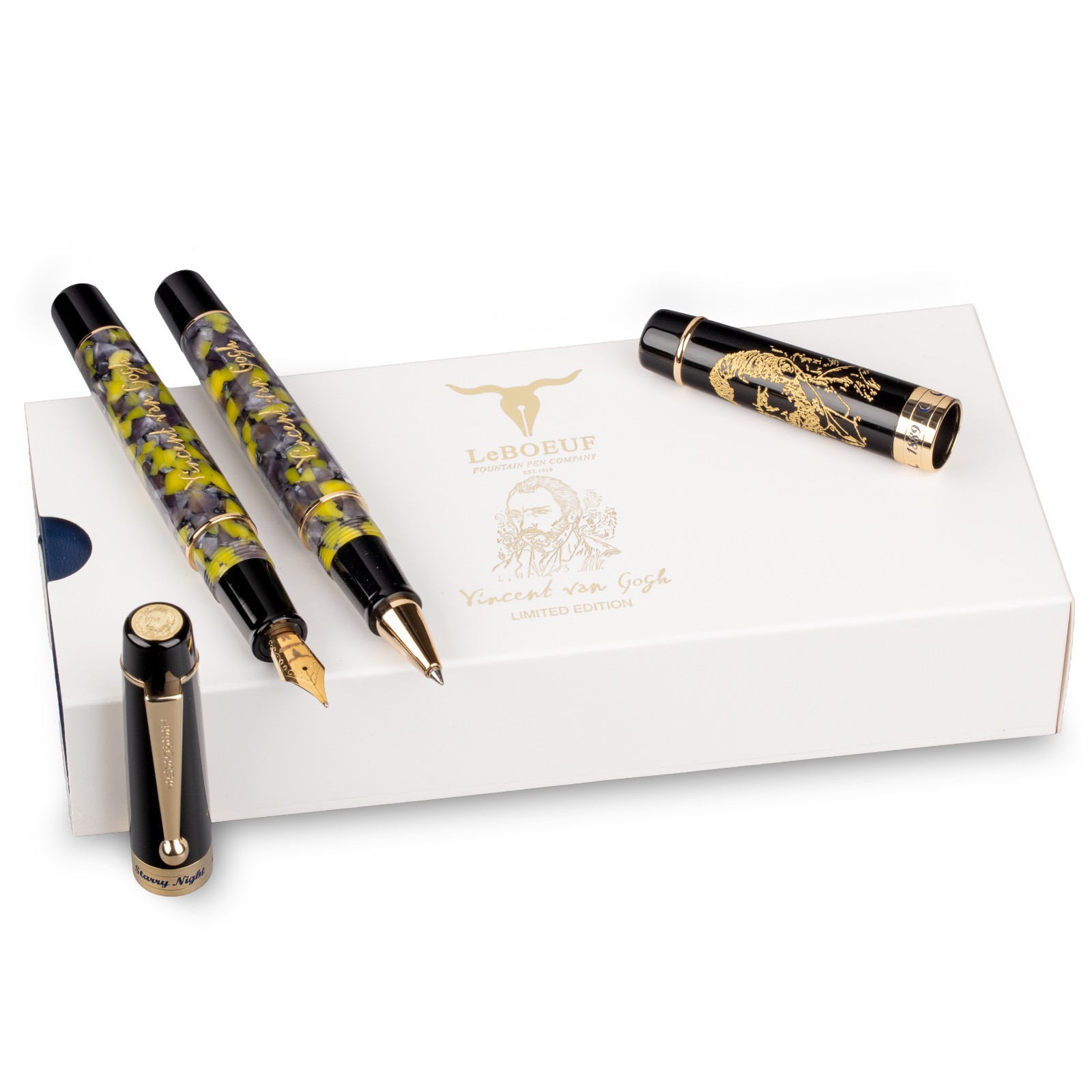 New  LeBOEUF Vincent van Gogh Starry Night Roller Ball Pen Limited Edition