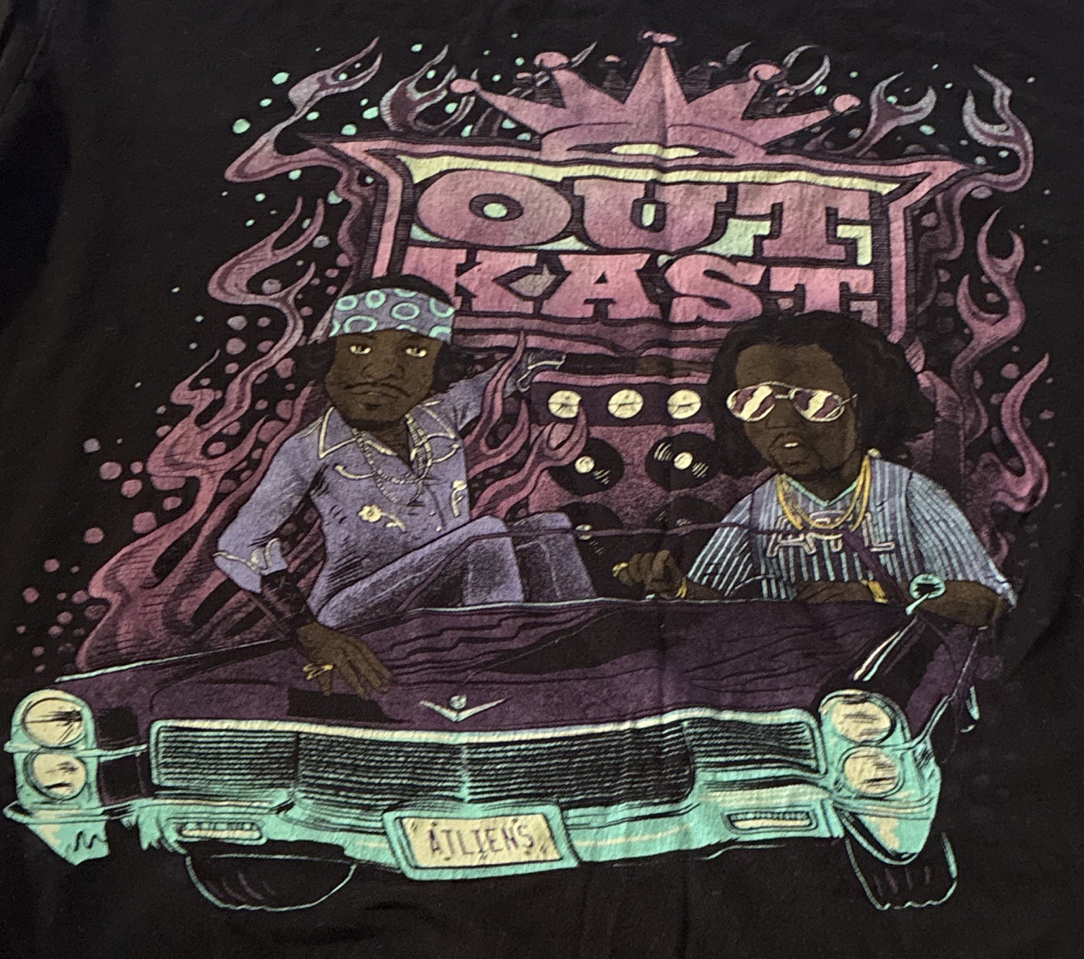 OutKast Black Graphic Aliens T-Shirt