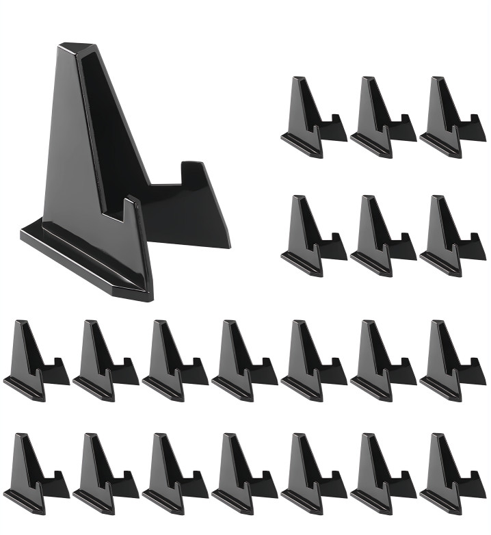 20PCS Black Acrylic Easel Stands-Coin Display Holder for Challenge Coins Medals