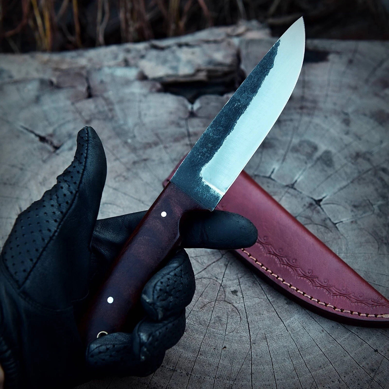 M48 handmade Forged D2 tool steel fixed blade Hunter Skinner knife Bushcraft EDC M48 handmade Forged D2 tool steel fixed blade Hunter Skinner knife Bushcraft EDC