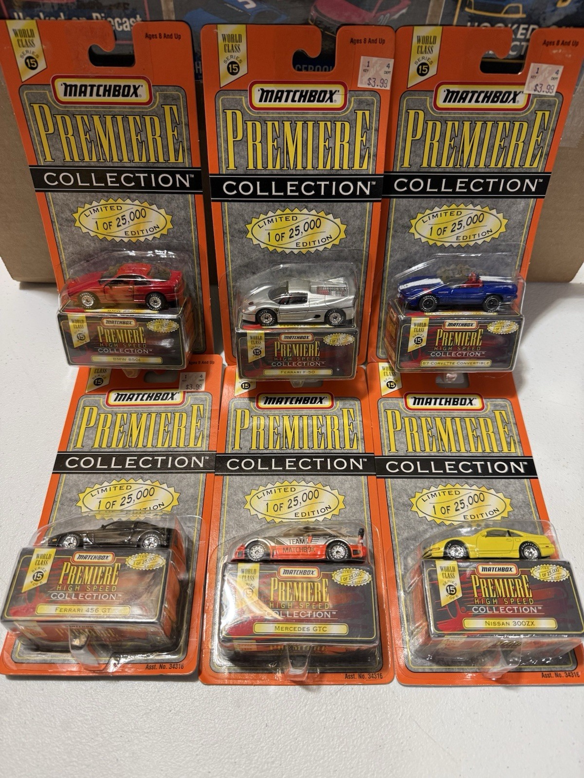 Matchbox Premiere Collection HIGH SPEED 1/64 Diecast SERIES 15 COMPLETE SET OF 6 Matchbox Premiere Collection HIGH SPEED 1/64 Diecast SERIES 15 COMPLETE SET OF 6