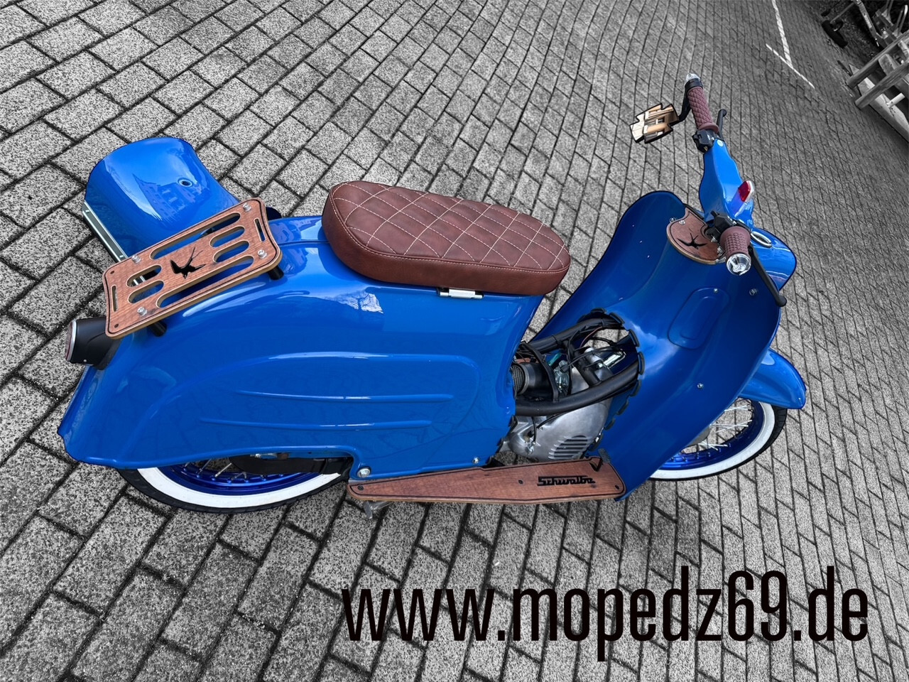 Seat short/tuning for Simson Schwalbe KR51-Brown-THE ORIGINAL