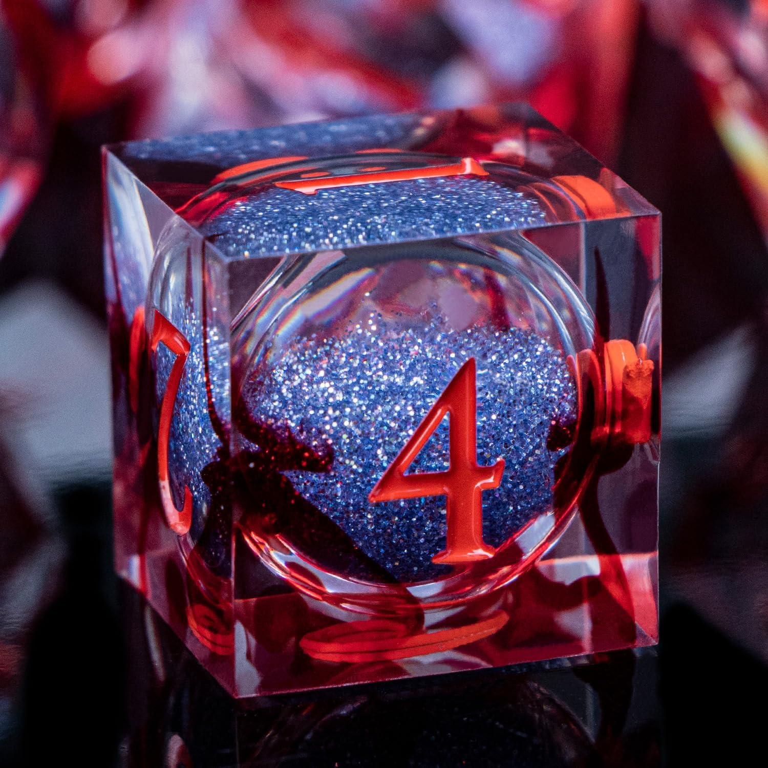 ARUOHHA Liquid Core DND Dice Set, Blood Sharp Edged Dragons Dice Compatible