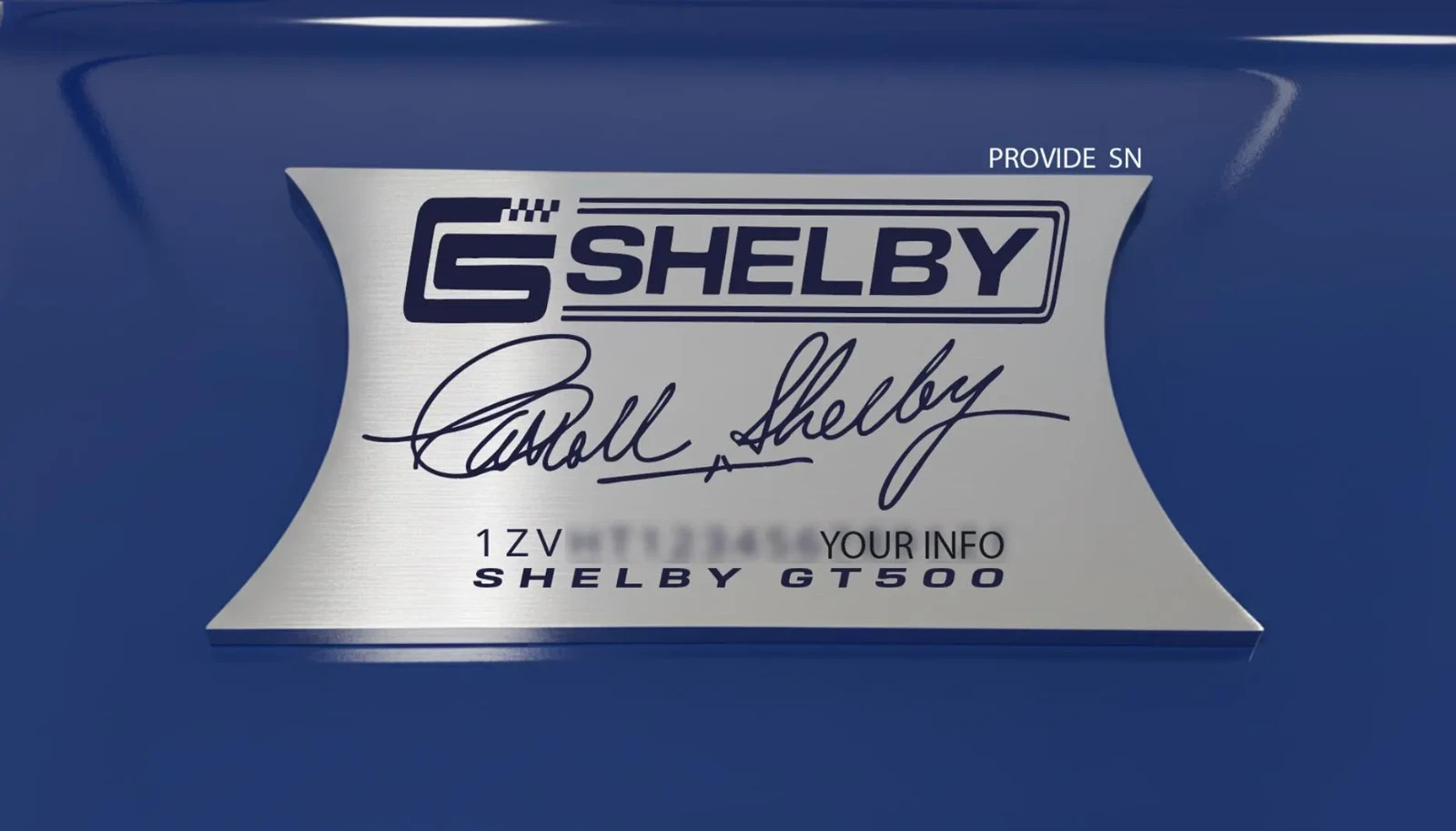 Engraved Dash Plaque Custom Fit for 05-09 Mustang Shelby GT500 Interior Engraved Dash Plaque Custom Fit for 05-09 Mustang Shelby GT500 Interior