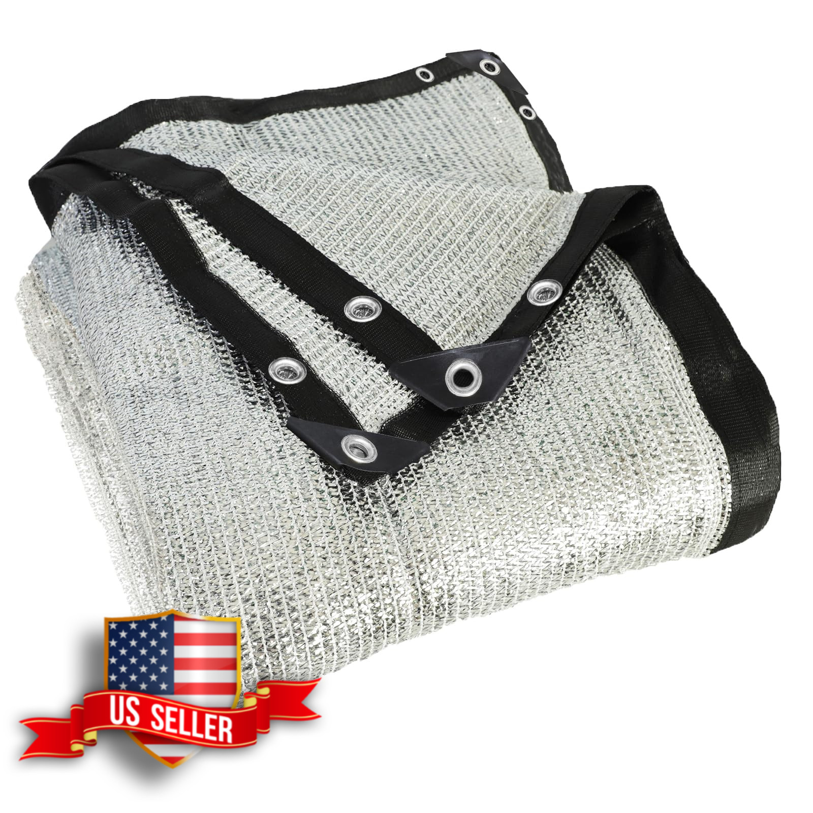 85% Aluminet Shade Cloth 10 x 16 ft Reflective Sun Shade Tarp with Grommets