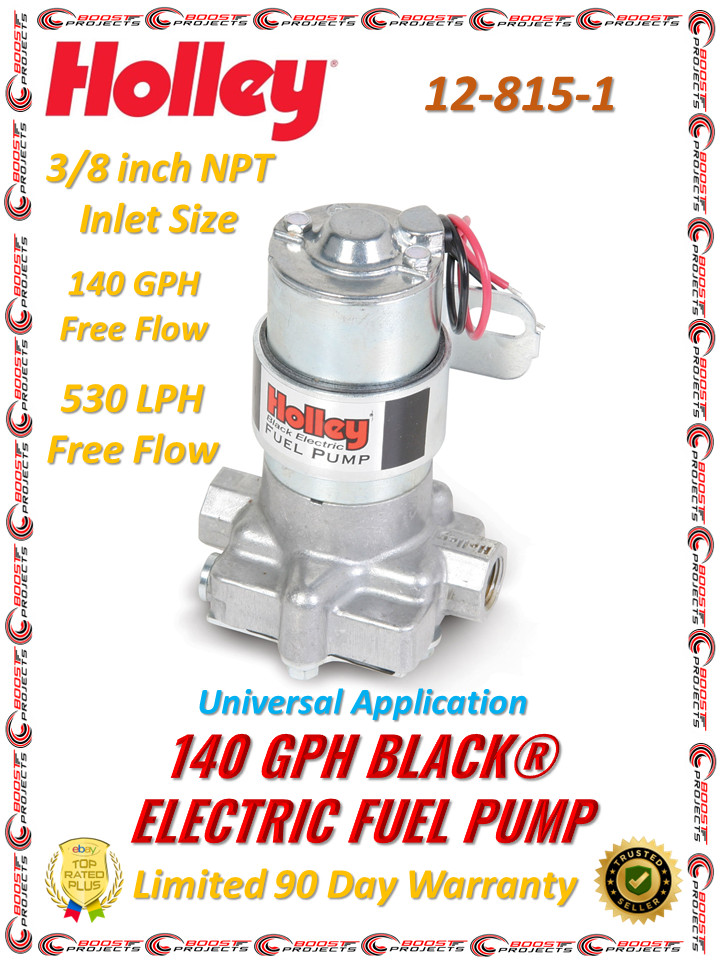 Holley 140 GPH Electric Fuel Pump Street/Strip Carbureted Applications 12-815-1