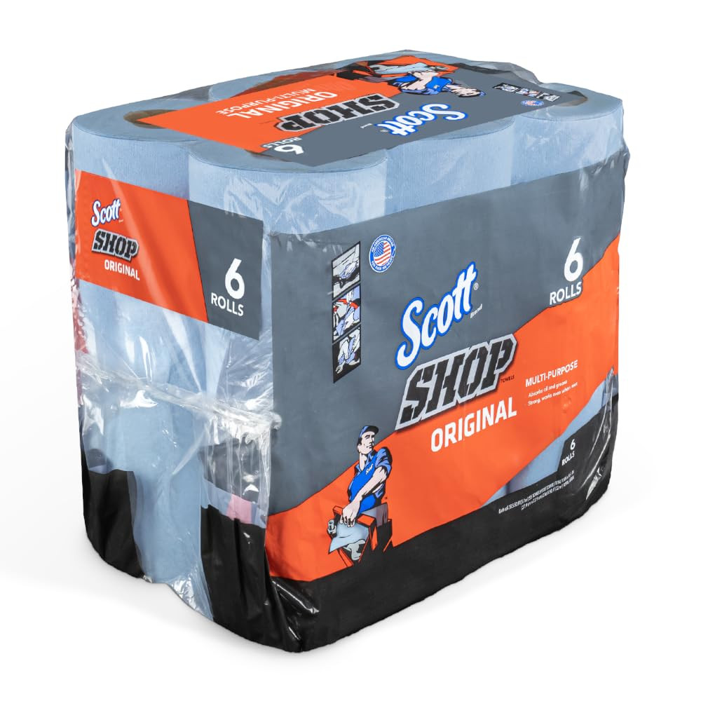 Scotts Kimberly Clark 75146 Blue Shop Towels on a Roll Bundle44; 6 Pack