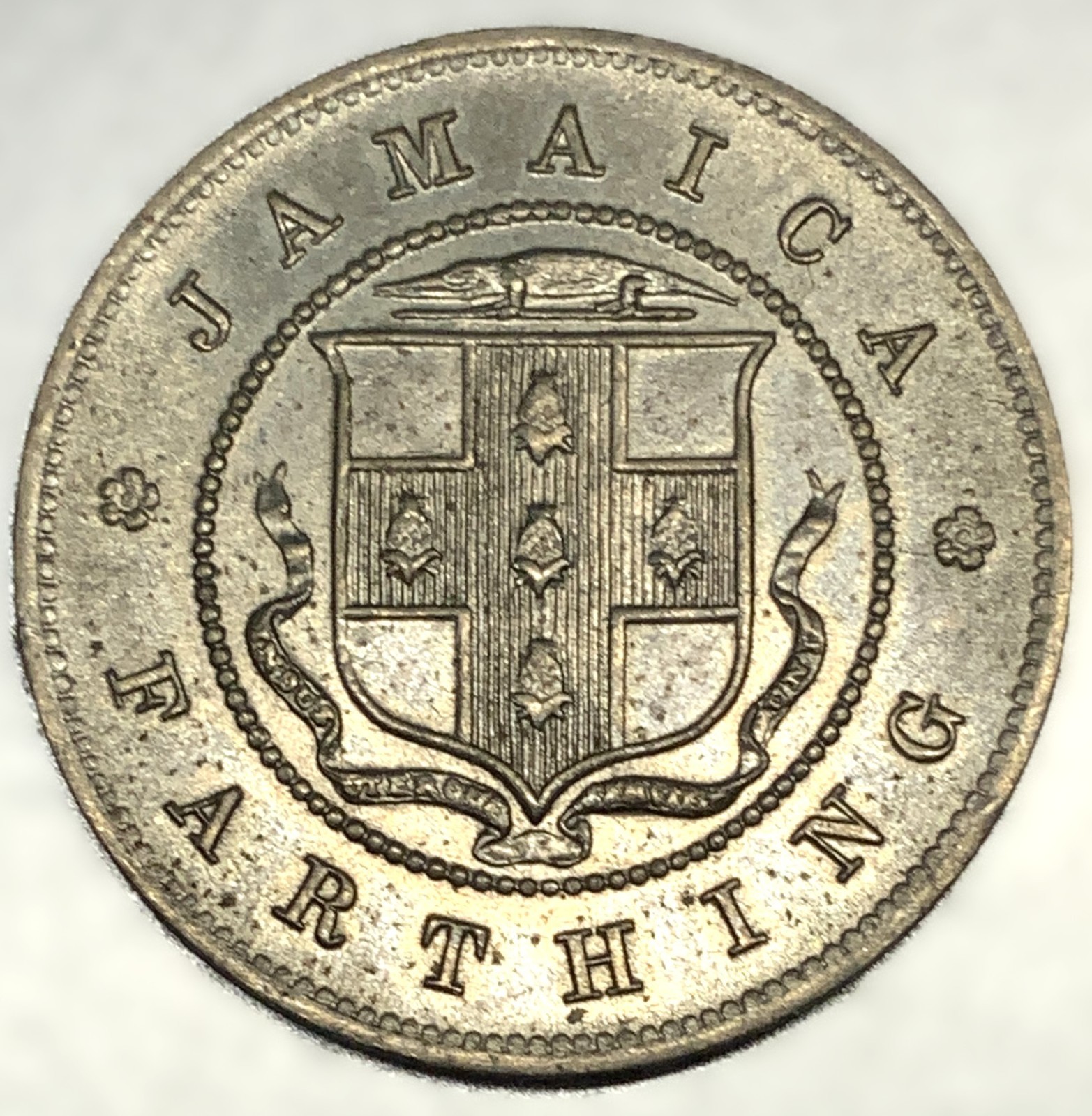 1918-C Jamaica Farthing KM#24 George V Ottawa Mint Low Mintage 208K XF Lot 5073
