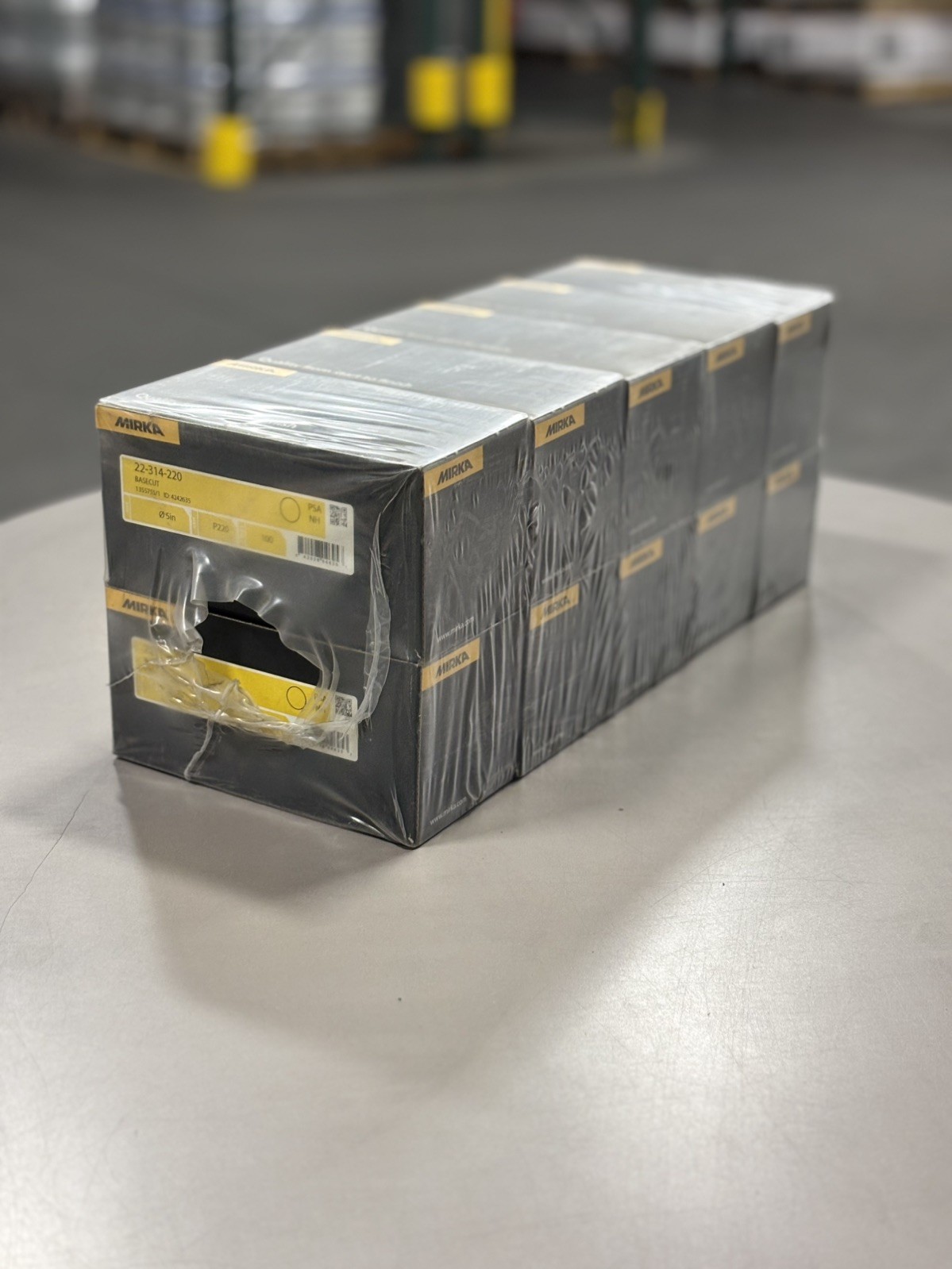Mirka 5” 220 Grit PSA Sanding Discs (Sticky Back) Link-Roll, 10 boxes - New