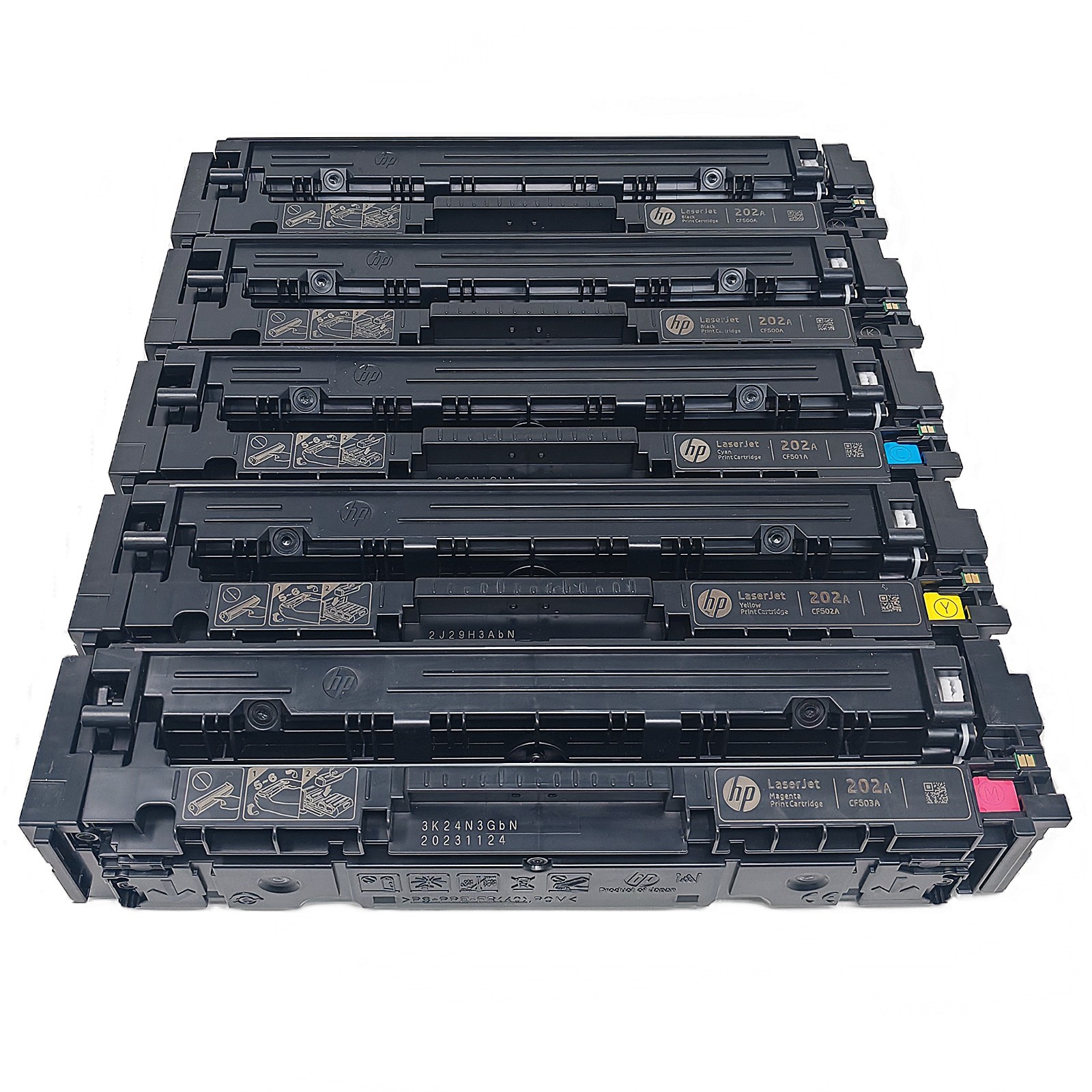 5x BCYM Toner Set HP 202A CF500A-503A Color LaserJet Pro M254 M281/M280 GENUINE
