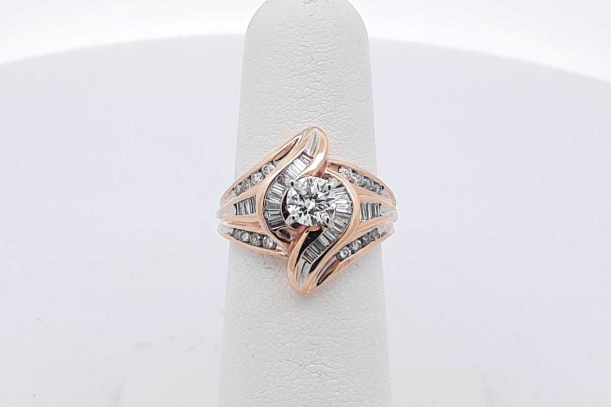 0.94cttw Diamond Ring In 14k Yellow Gold 4.8 Grams Size 5 Eb0726rxzsa