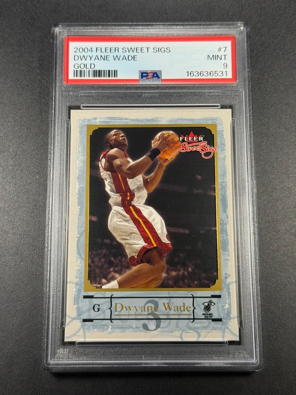 DWYANE WADE 2004 FLEER SWEET SIGS #7 GOLD PARALLEL CARD /99 PSA 9 HEAT NBA