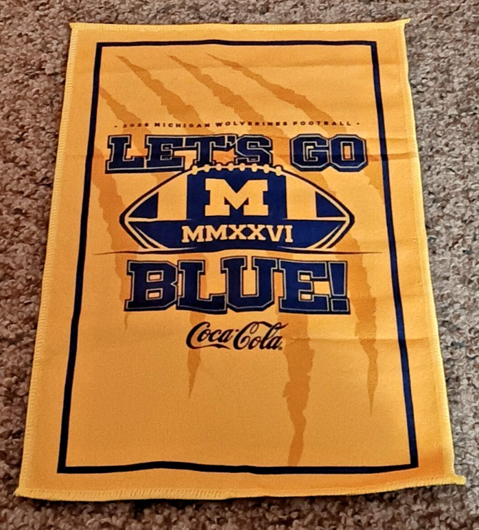 2026 Michigan Football Maize Out Rally Towel SGA v Oklahoma - Coke Coca-Cola 2026 Michigan Football Maize Out Rally Towel SGA v Oklahoma - Coke Coca-Cola