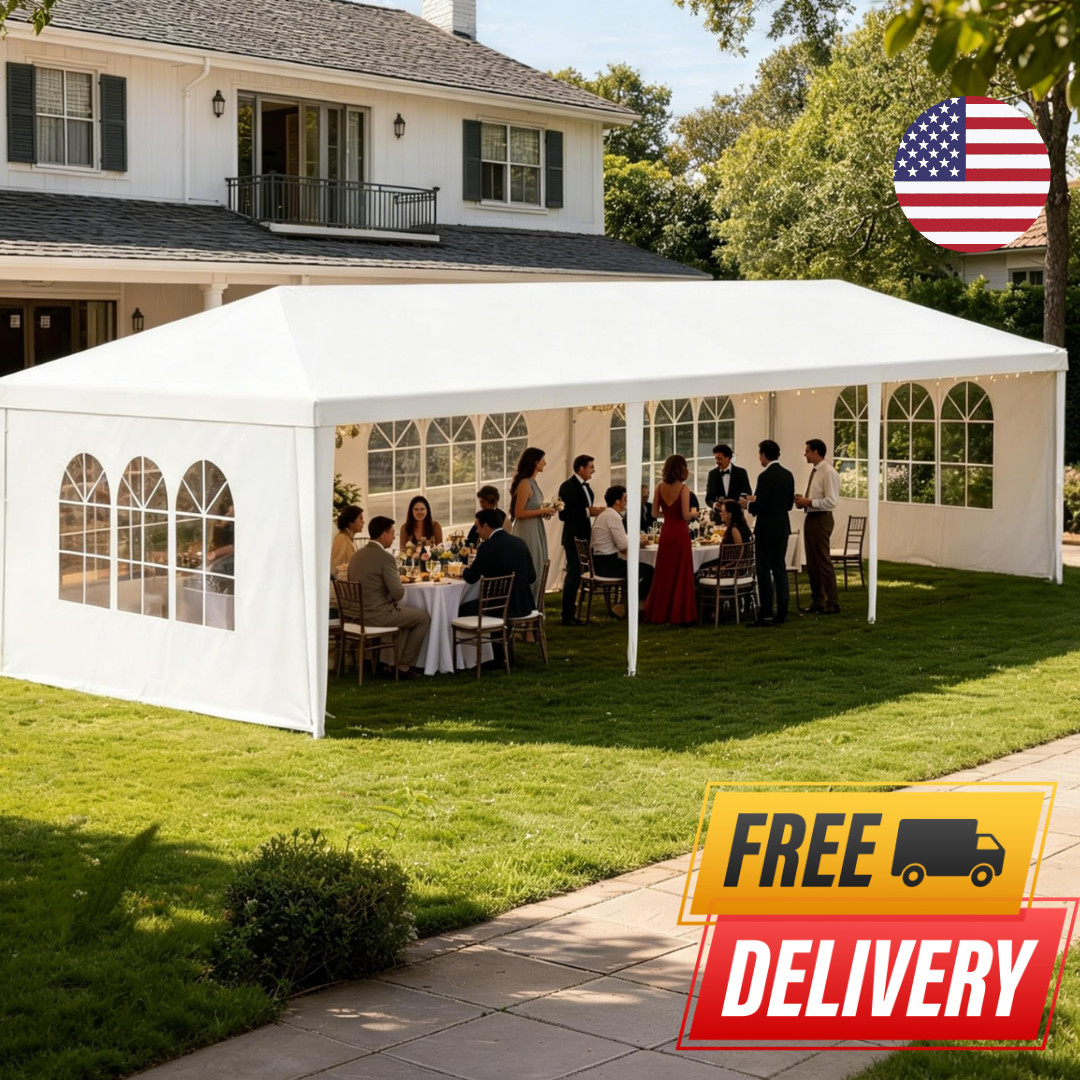 10'x30' Party Tent Wedding Commercial Gazebo Marquee Canopy W/5 Side Wall Awings 10'x30' Party Tent Wedding Commercial Gazebo Marquee Canopy W/5 Side Wall Awings