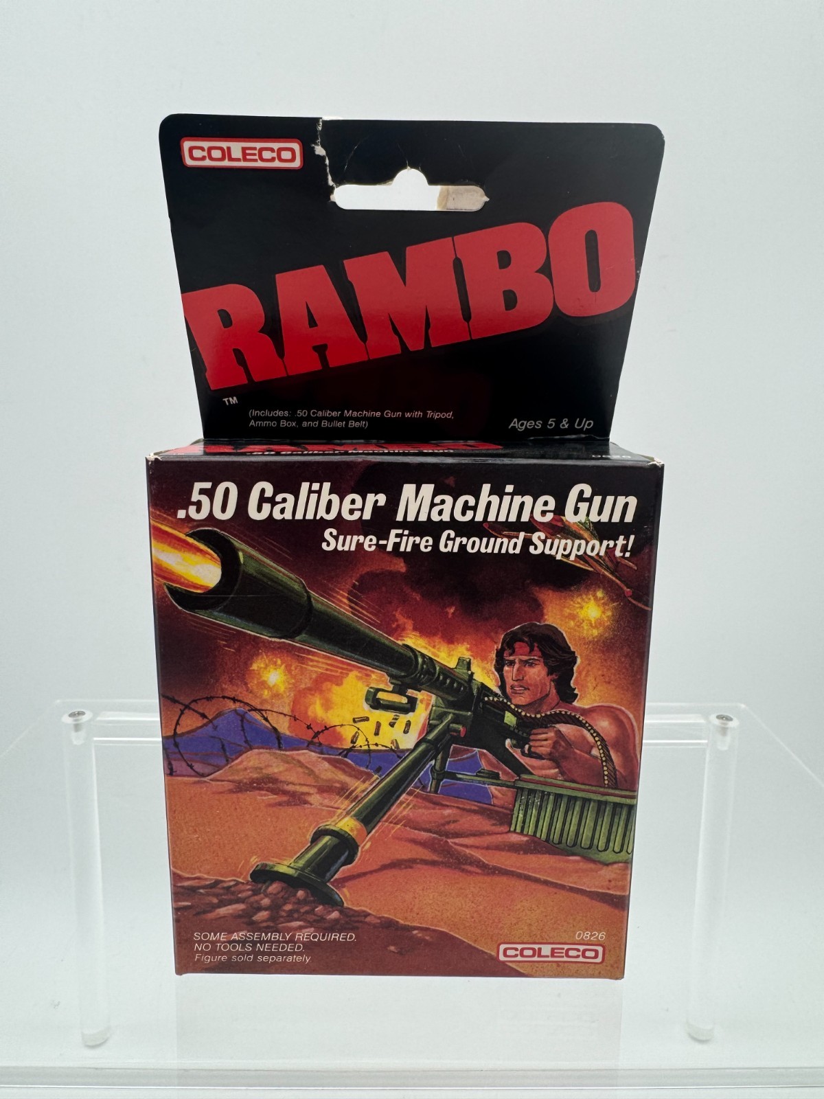 Vintage 1980's 1986 Coleco Toy .50 Caliber Machine Gun Rambo New in Sealed Box