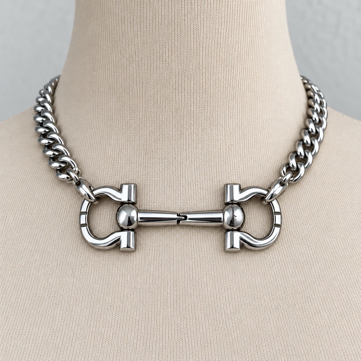 Ferragamo x Junk You Rescued Vintage Horsebit Choker Necklace ✨ 15” 16” 17” 18”