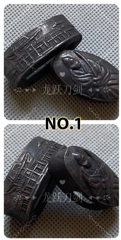 Zinc Alloy Kashira Fuchi Butt Cap Hilt Collar DIY Japanese Sword Handle Fittings Zinc Alloy Kashira Fuchi Butt Cap Hilt Collar DIY Japanese Sword Handle Fittings
