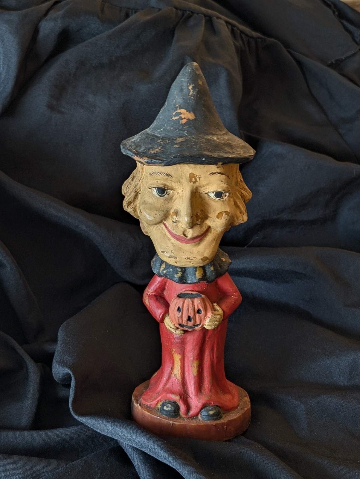 RARE VINTAGE BETHANY LOWE HALLOWEEN WITCH CANDY CONTAINER 