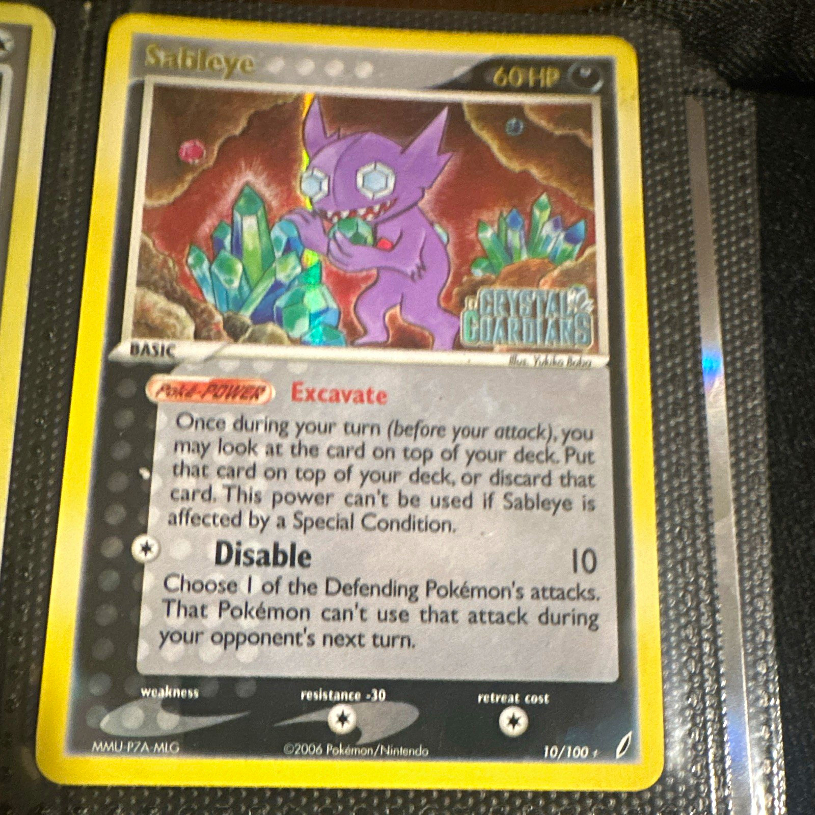 The Pokemon Company Sableye EX Crystal Guardians 10/100 Reverse Holo Rare ENG The Pokemon Company Sableye EX Crystal Guardians 10/100 Reverse Holo Rare ENG