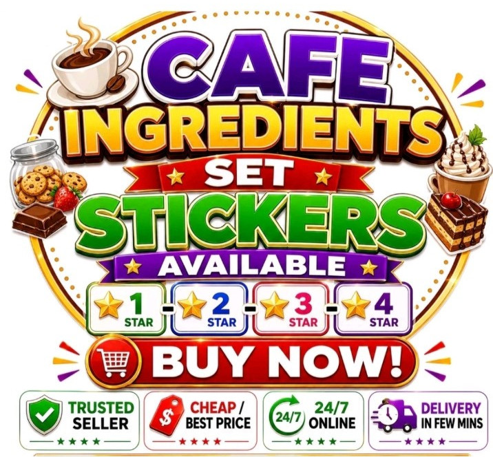 CAFE INGREDIENT SET MOGO Stickers Go Monopoly Stickers Go -FAST