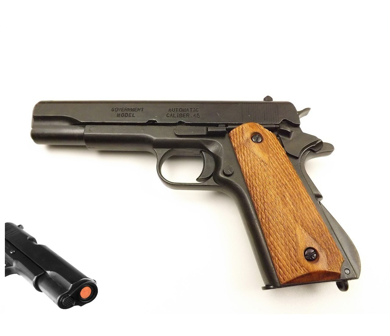 Denix 1911 A1 Non-Firing Full Size Collectible Replica Prop Gun Light Wood Grips