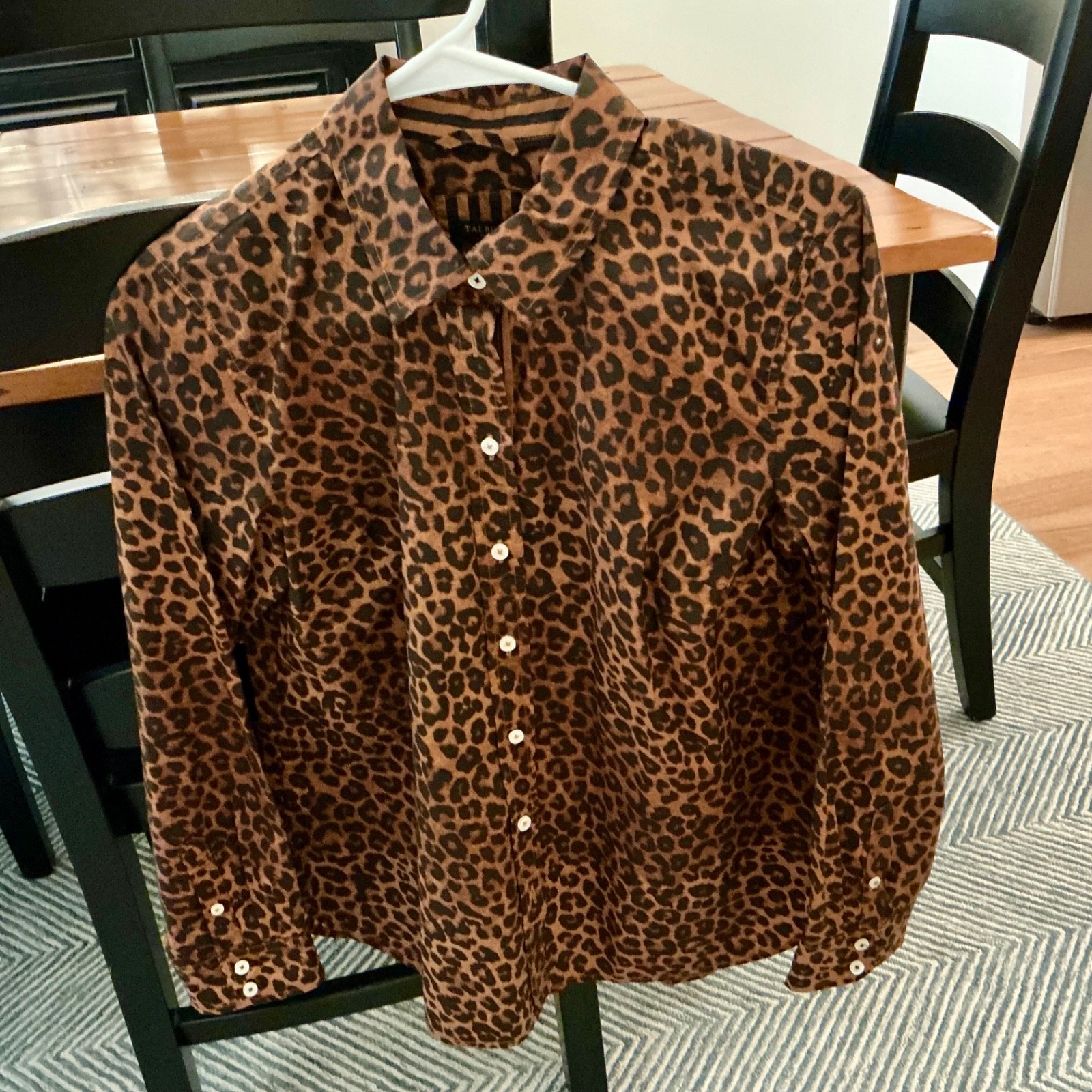 Talbots Women’s Leopard Print Blouse - Petite Medium - New with Tags