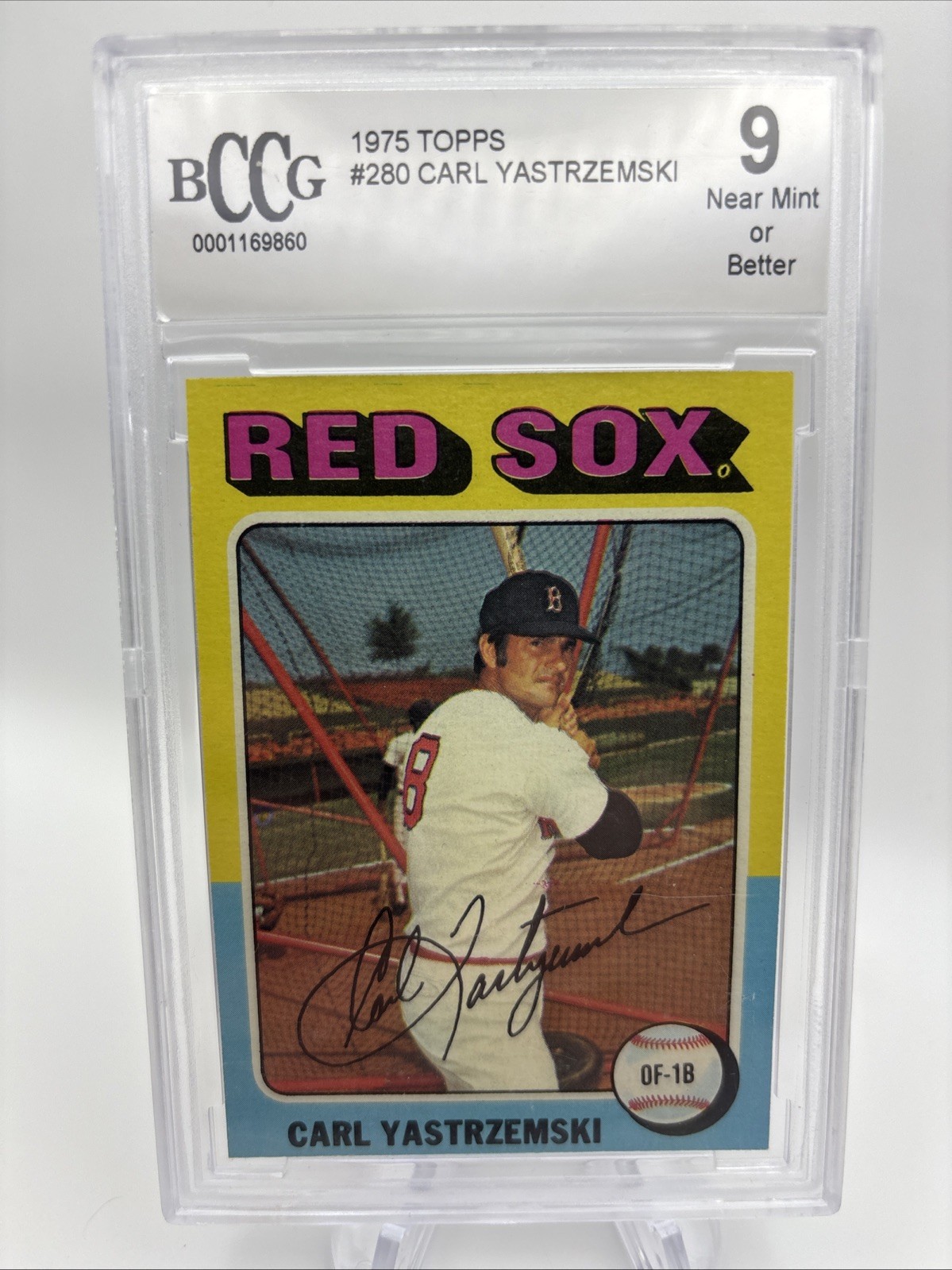 1975 Topps Carl Yastrzemski #280 BCCG 9 NR Mint Graded. 🔥HOF. 1975 Topps Carl Yastrzemski #280 BCCG 9 NR Mint Graded. 🔥HOF.