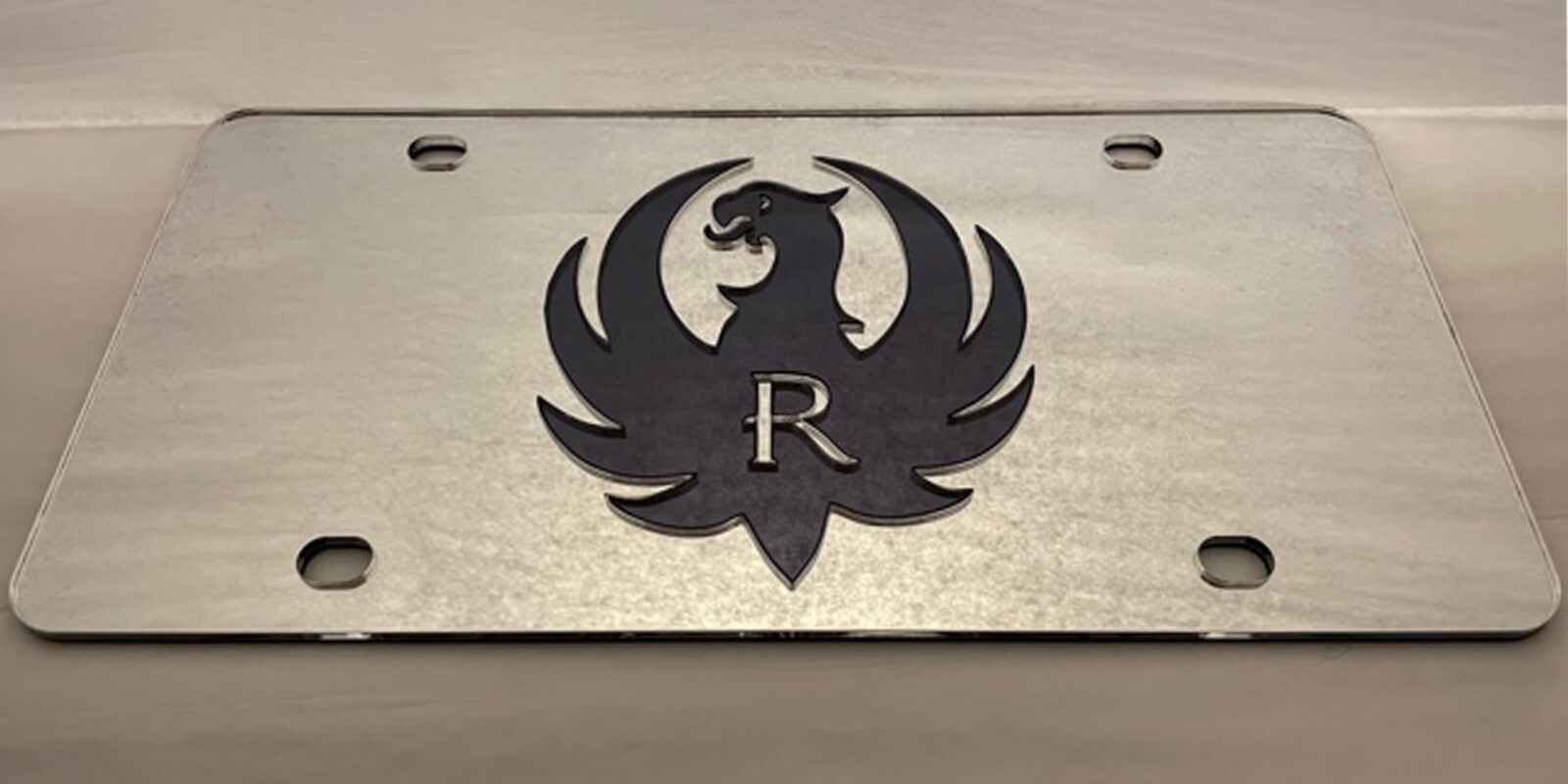 Ruger Inspired Acrylic Mirror License Plate Made in USA