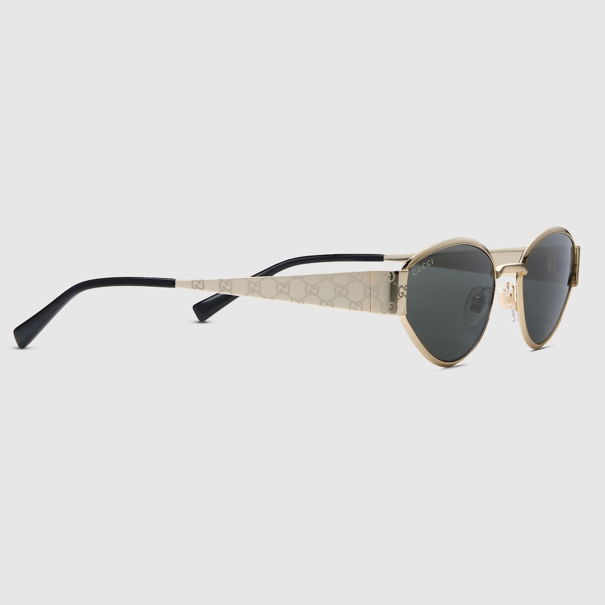 Gucci GG1853S Light Gold Toned Geometrical Frame Sunglasses