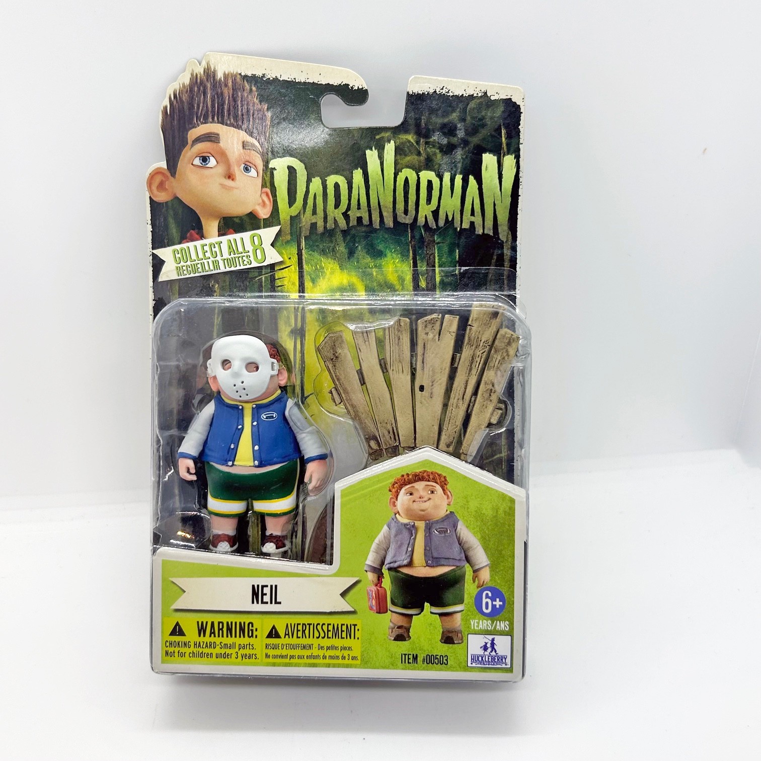 ParaNorman Neil Action Figure 2012 Huckleberry Toys LAIKA New Sealed Mask