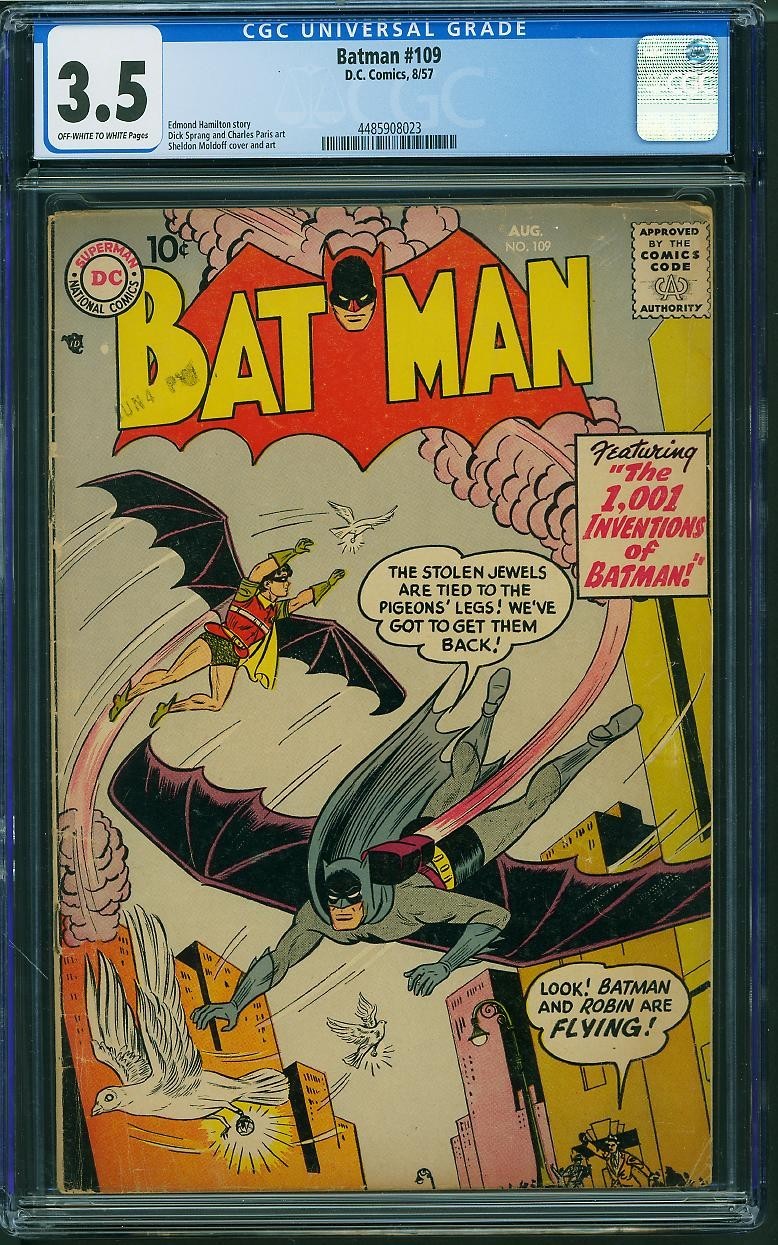1957 D.C. Comics Batman 109 CGC 3.5.