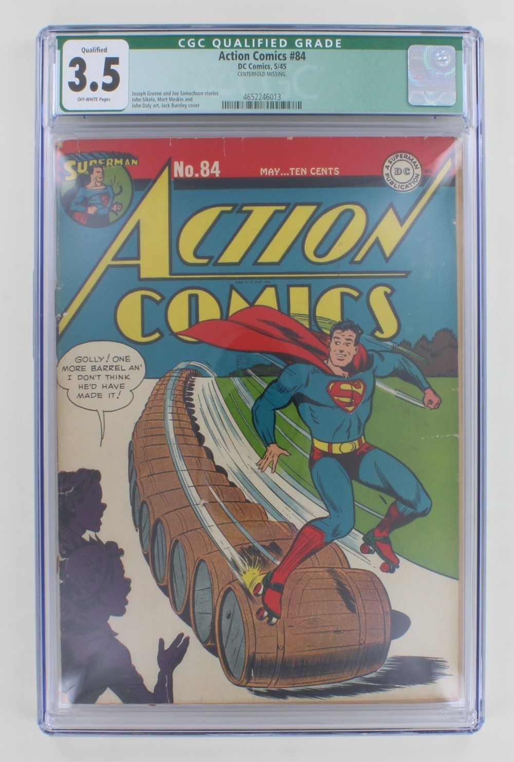 Action Comics #84 Superman CGC 3.5 DC Comics 1945 Joe Green Art, Mort Meskin 