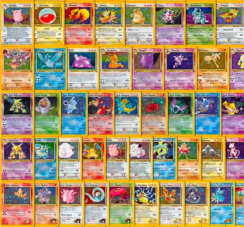Vintage Pokemon Cards 20x Cards ALL HEAVY PLAYED - DAMAGED Read Description