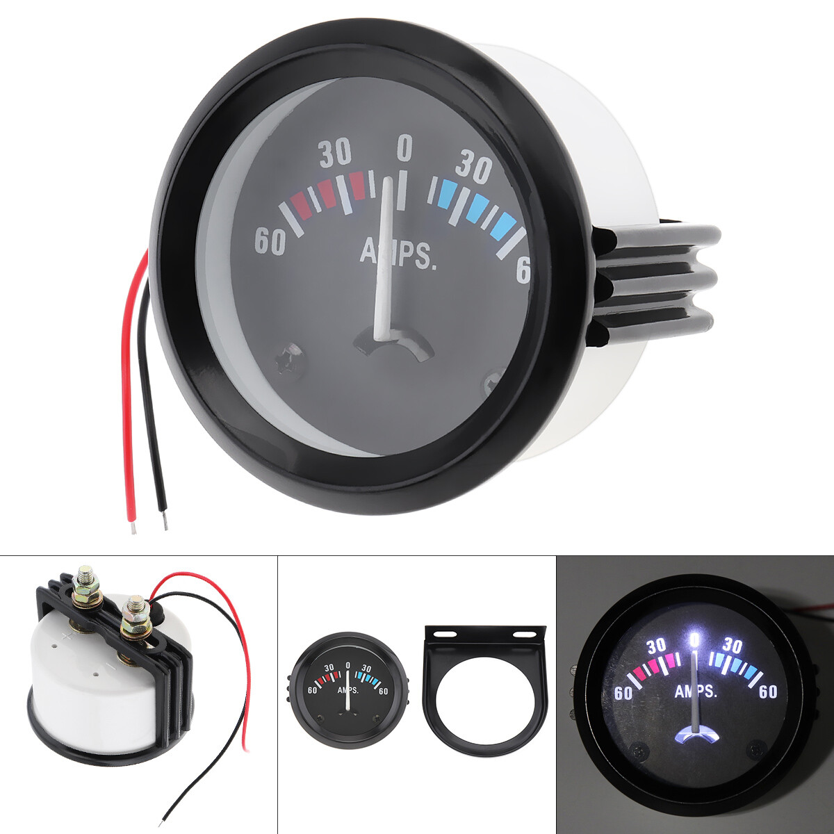2 Inch 52MM 12V 60-0-60 AMP Universal Ammeter Gauge Meter for Car/Boat/Truck 2 Inch 52MM 12V 60-0-60 AMP Universal Ammeter Gauge Meter for Car/Boat/Truck