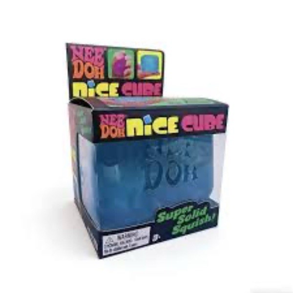 NEW Nee Doh Nice Cube - Super Solid Squish (Blue) - Stress fidget relief toy