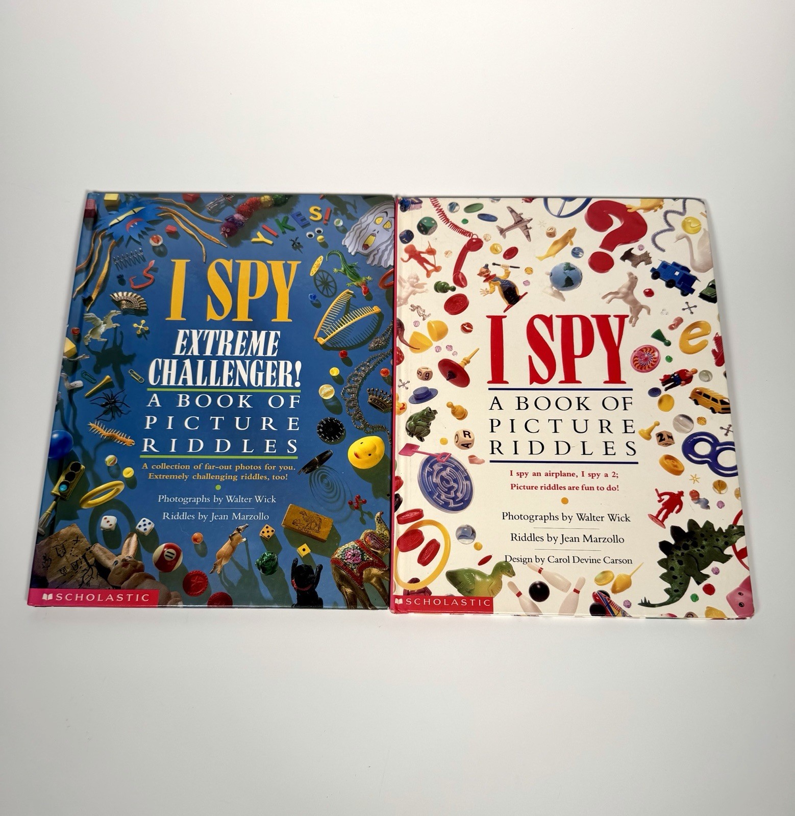 I Spy Picture Riddles & Extreme Challenger Scholastic Hardcover Books Lot of 2
