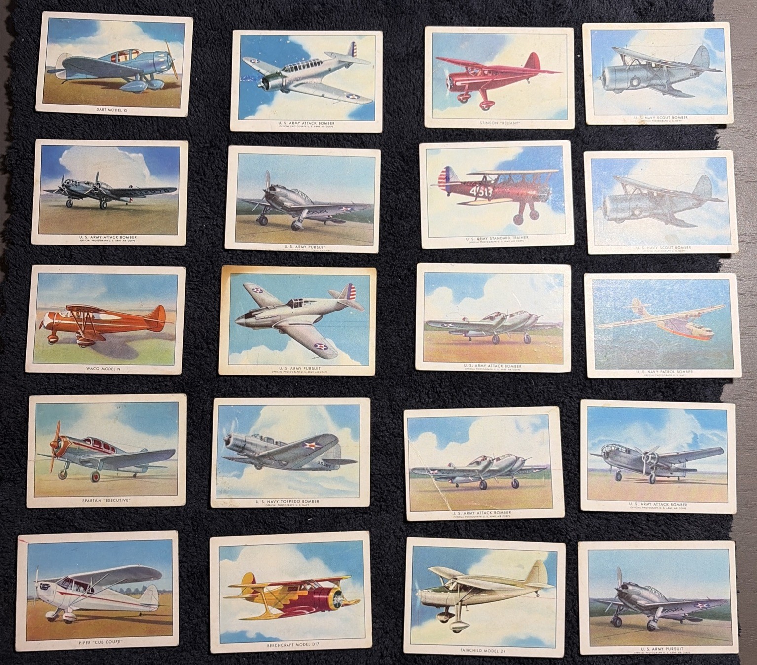 VINTAGE 1930's Wings CIGARETTE CARDS Set Of 20 