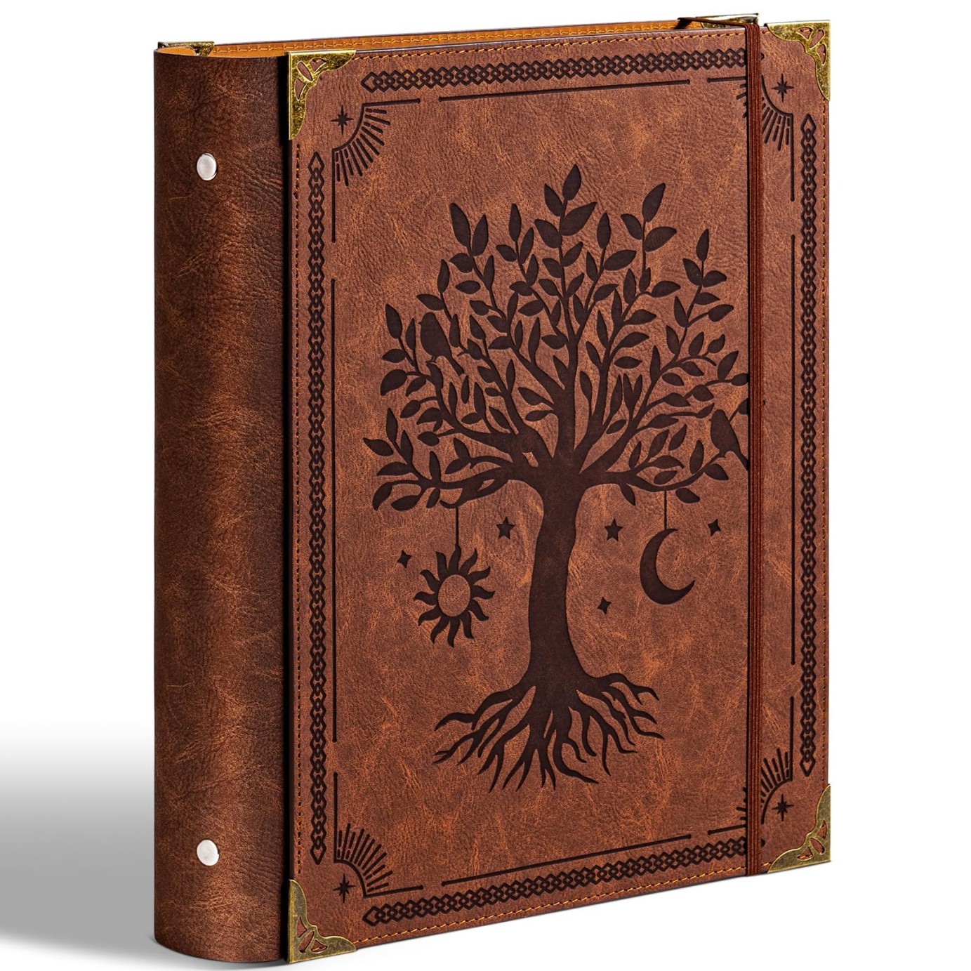 Ovesmusl PU Leather 3 Ring Binder Fits 8.5\