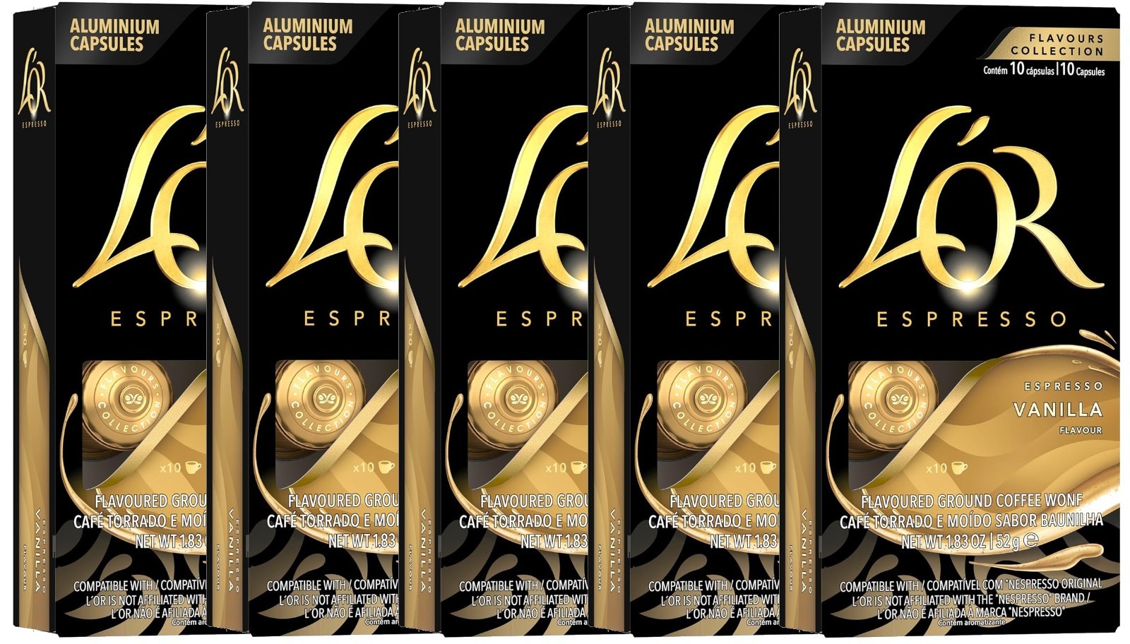 LOR Espresso Coffee Vanilla, L\'OR BARISTA System & Nespresso, 50 Pods, JAN/2027