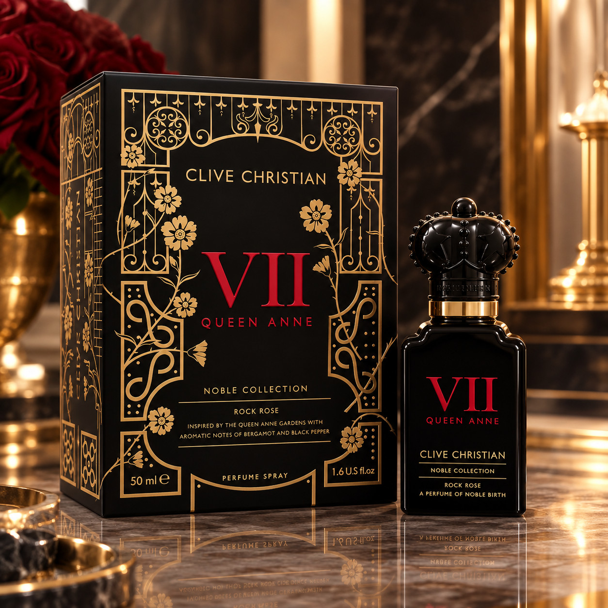Clive Christian VII Queen Anne Rock Rose Perfume Spray 1.6 oz 50ml