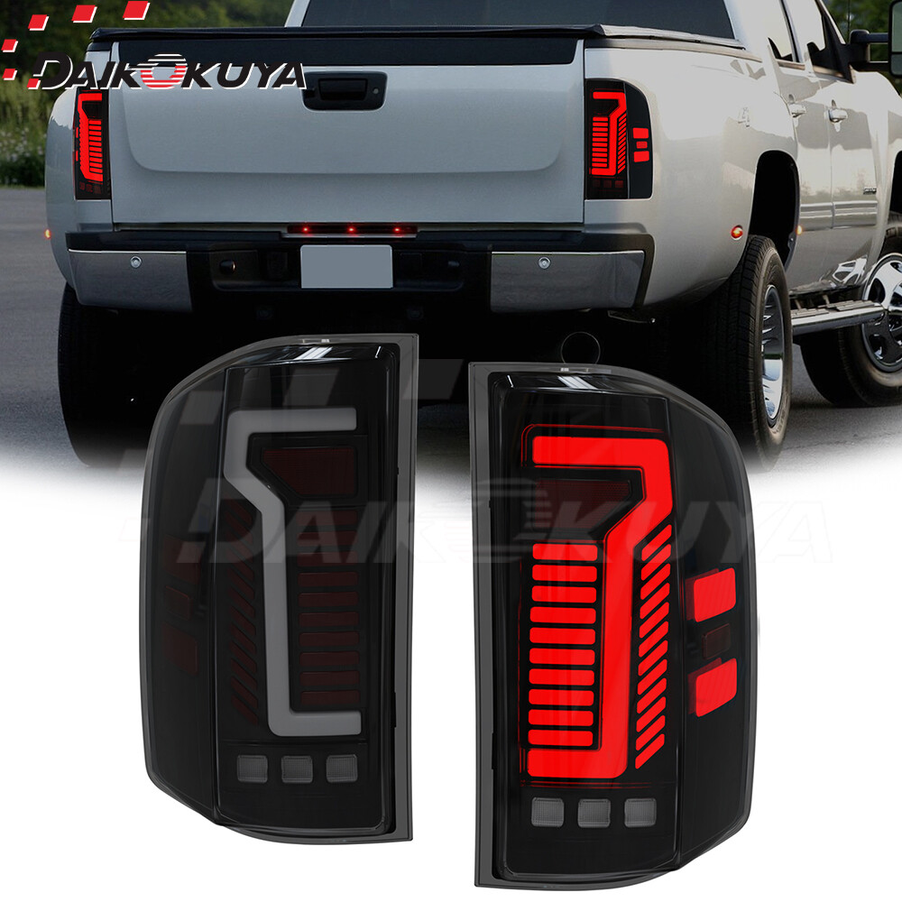 For 2007-12 13 14 Chevy Silverado 1500 2500HD 3500HD LED Tail Lights Rear Lamps