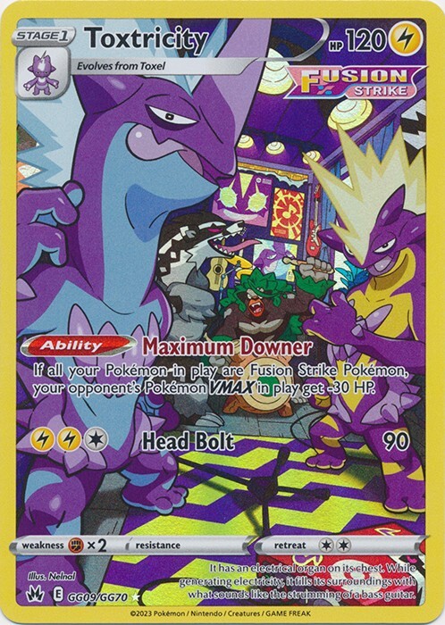 Toxtricity GG09/GG70 Holo Rare Crown Zenith Pokemon TCG