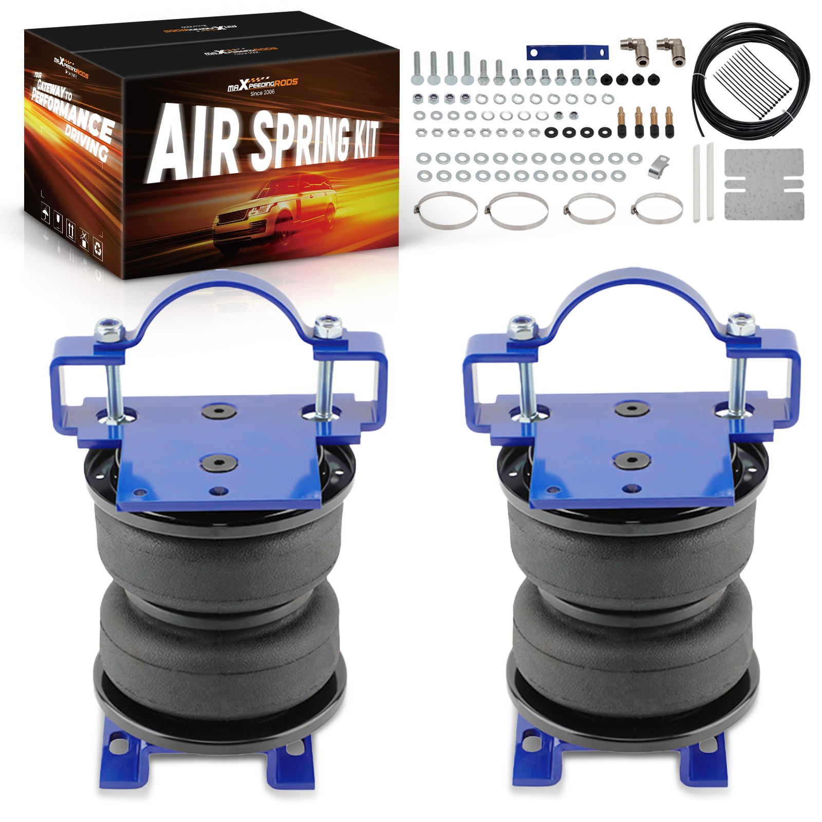 Rear Air Helper 5000 Spring Bag Leveling Kit Fit GMC Sierra Silverado 2500 3500