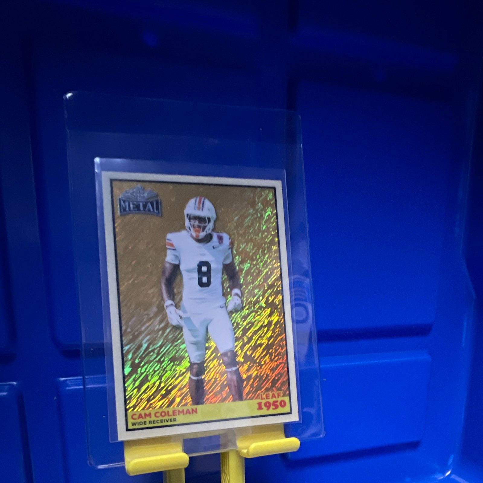 Leaf Metal Cam Coleman Auburn Tigers Football Card #1950 Parallel