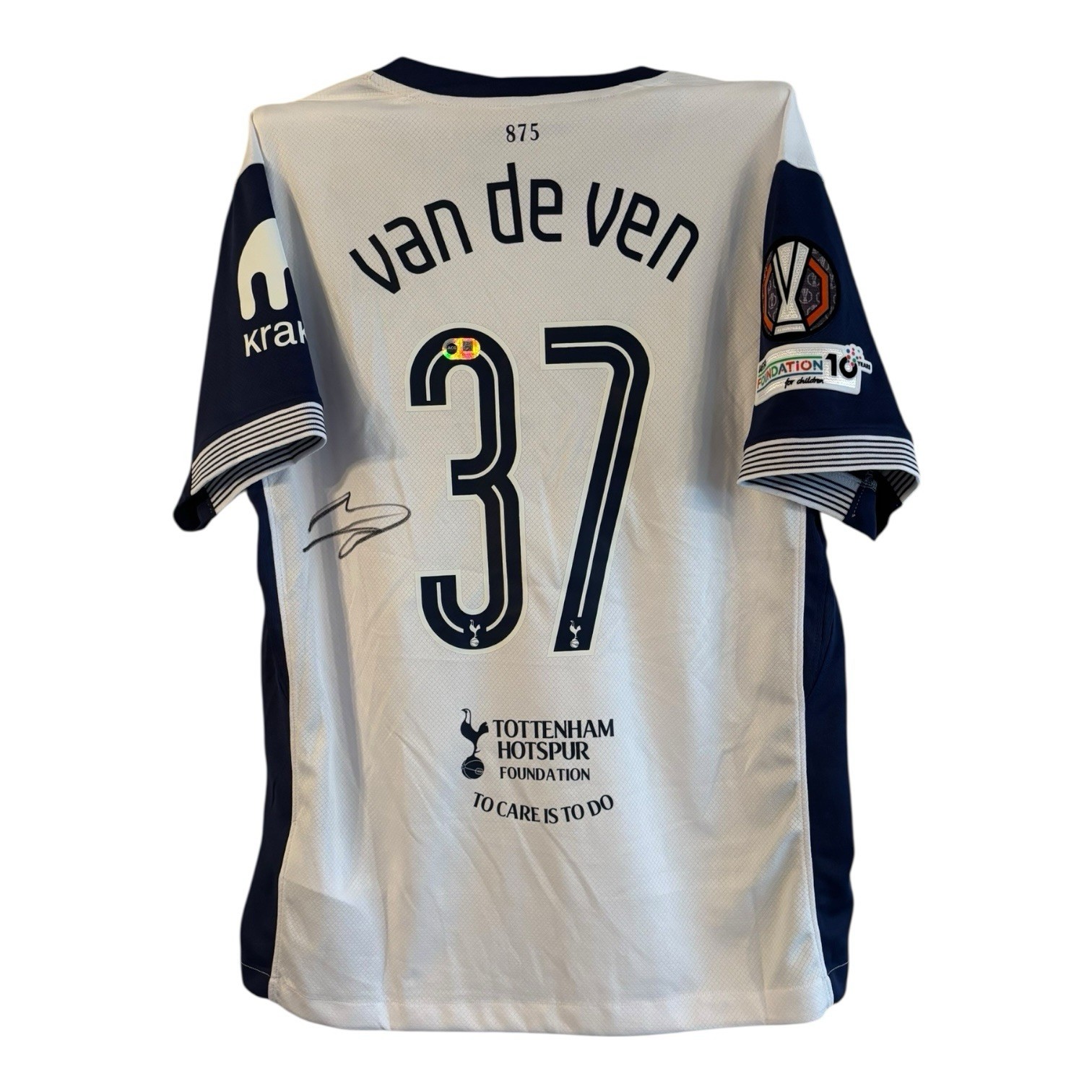 Micky van de Ven Signed Shirt PROOF ACG Authentication JERSEY SPURS TOTTENHAM
